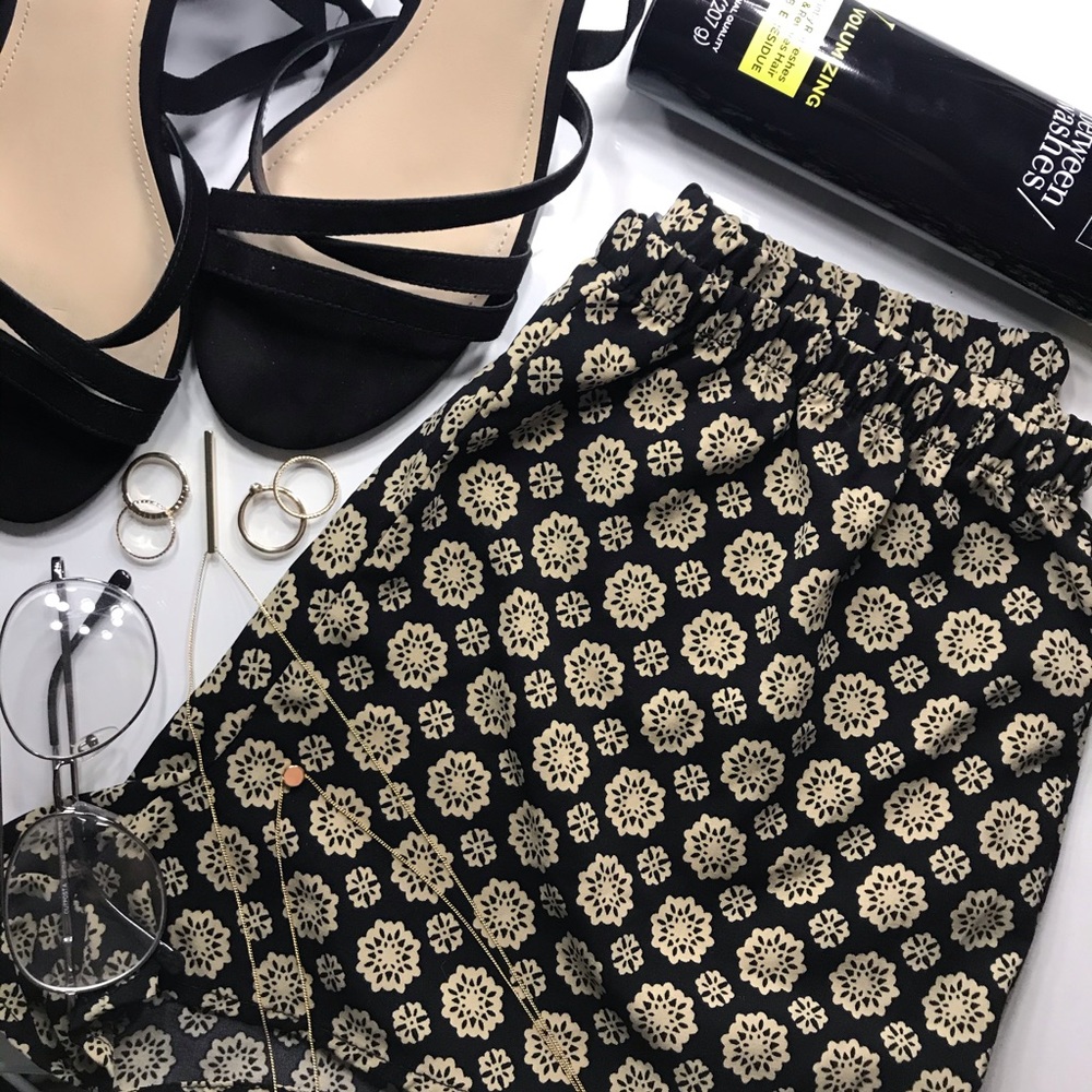 Flowy boho fabric shorts